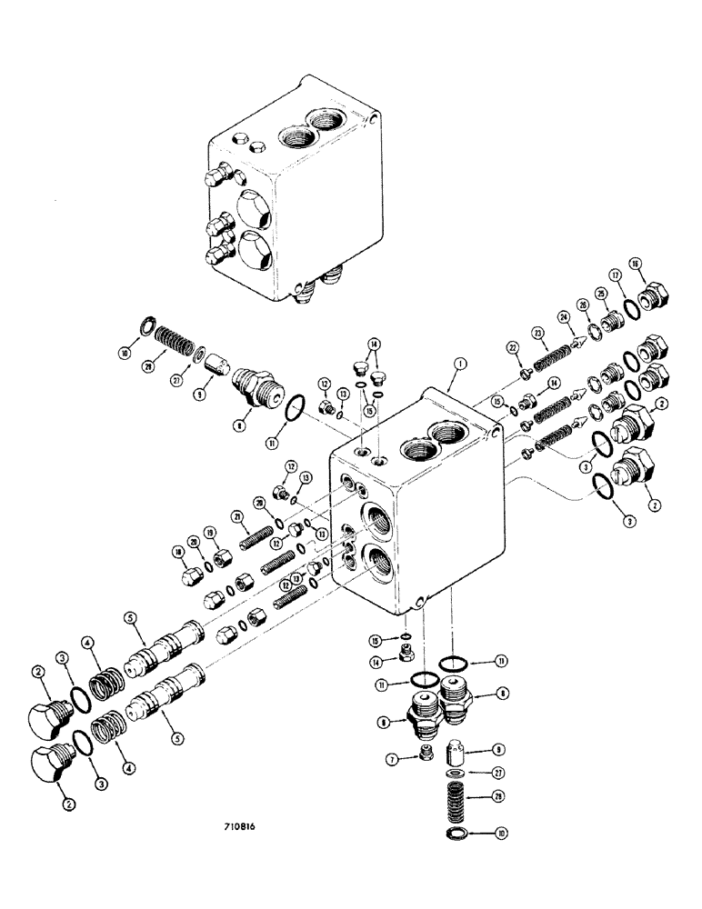 Схема запчастей Case 35 - (196) - D54561 HYDRA-GUIDE CONTROL VALVE 