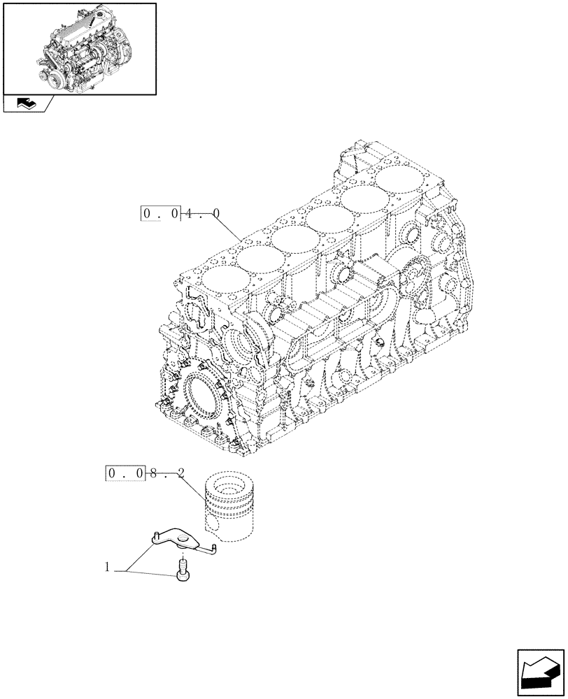 Схема запчастей Case F2CE9684H E010 - (0.04.14) - CYLINDER BARREL LUBRICATION NOZZLE (504129847) 