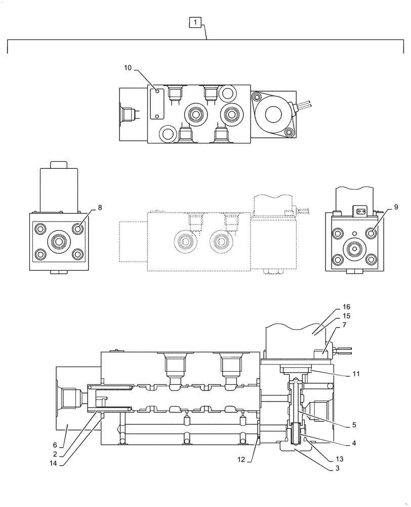 Схема запчастей Case CX36B - (01-060[02]) - CONTROL LINES, VALVE (ANGLE DOZER) (35) - HYDRAULIC SYSTEMS