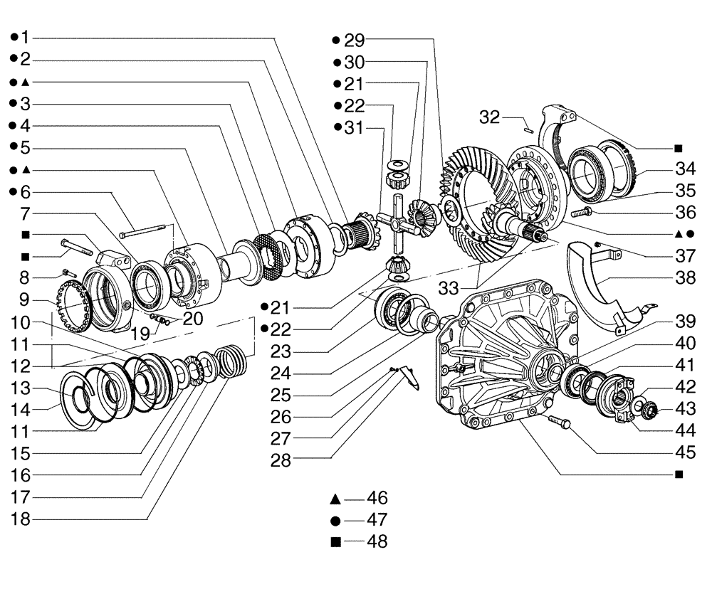 Схема запчастей Case 865B AWD - (06-22[01]) - REAR AXLE DIFERENTIAL (06) - POWER TRAIN