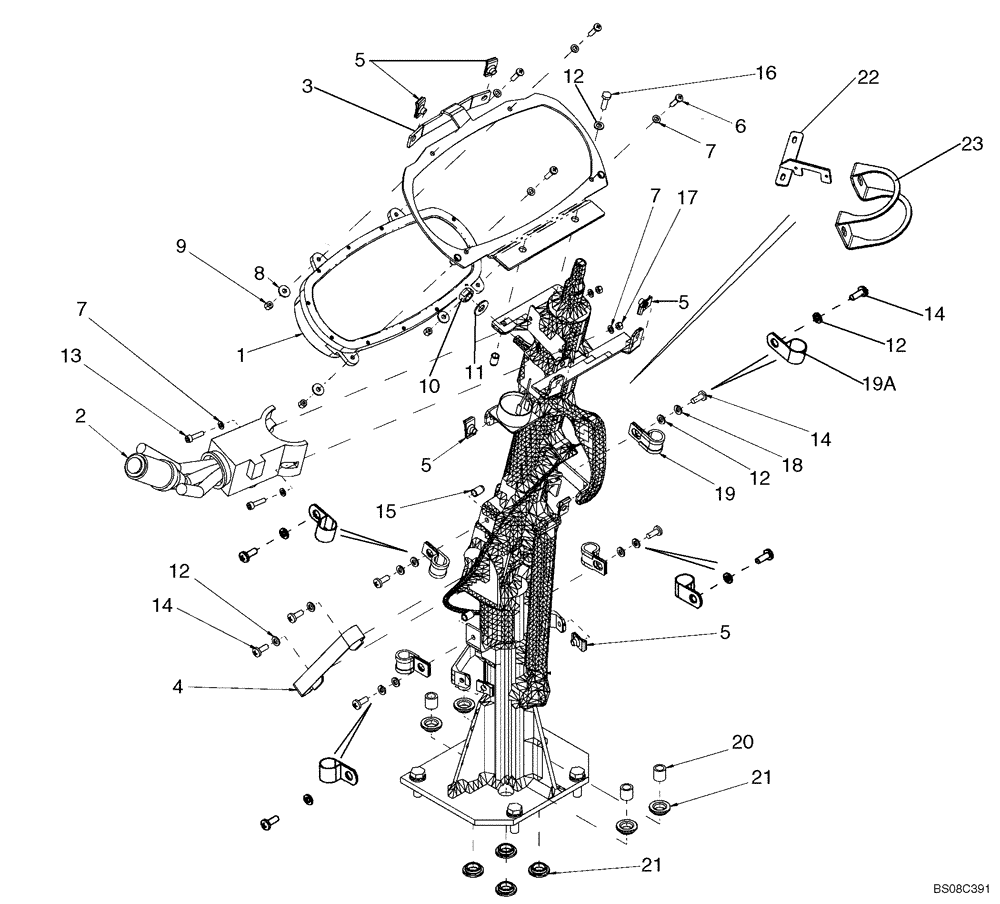 Схема запчастей Case 921E - (05-03) - CAB - STEERING COLUMN - ACCESSORY (05) - STEERING