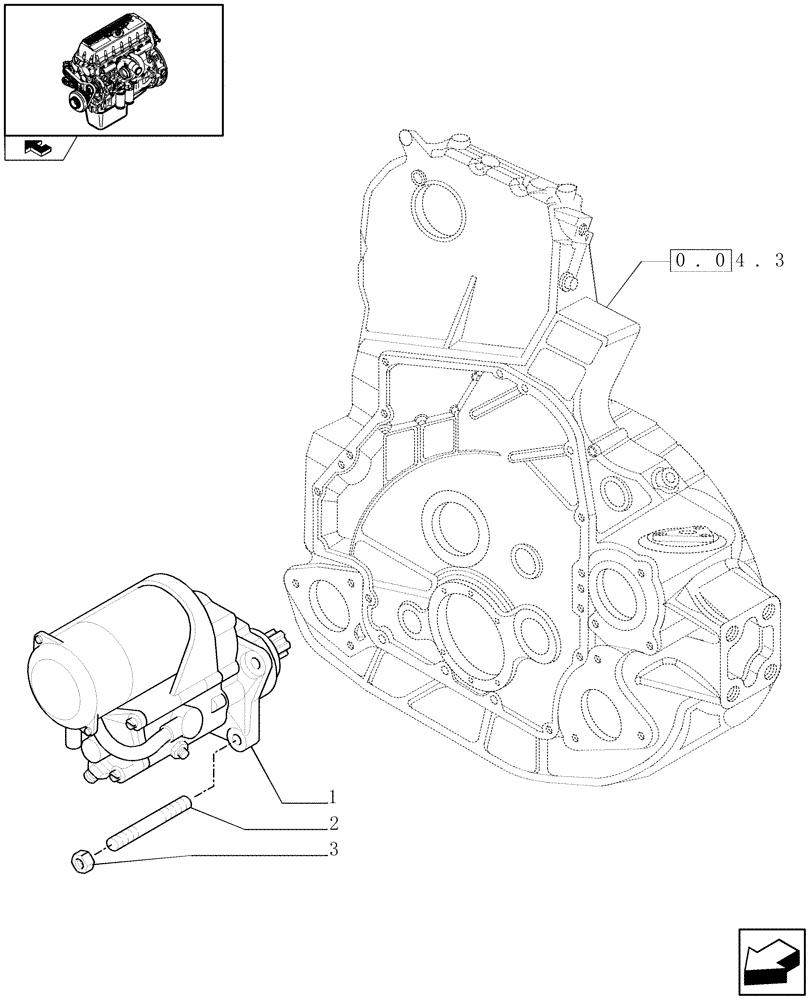 Схема запчастей Case F3BE0684J E902 - (0.36.0) - STARTER MOTOR (99488641) 