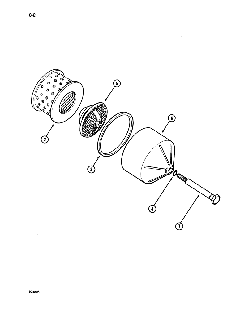 Схема запчастей Case 380B - (8-02) - OIL FILTER - HYDRAULIC (08) - HYDRAULICS