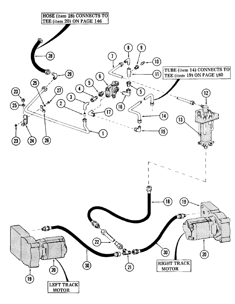 Схема запчастей Case 980 - (112) - TRACK BRAKE HYDRAULICS (04) - UNDERCARRIAGE