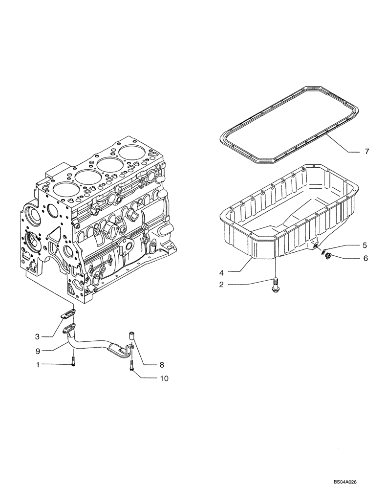 Схема запчастей Case 580SM - (02-11) - OIL PUMP, PAN (02) - ENGINE