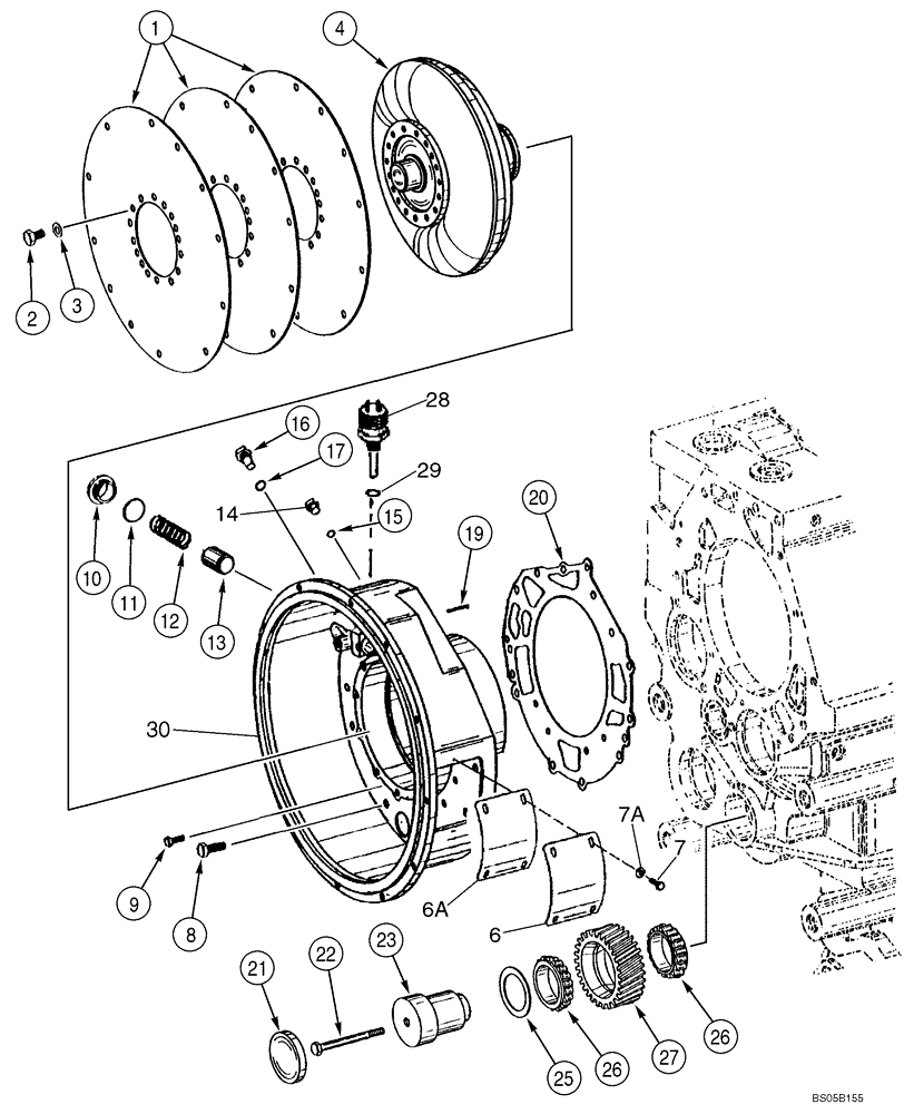 Схема запчастей Case 921C - (06-04) - TRANSMISSION - CONVERTER (06) - POWER TRAIN