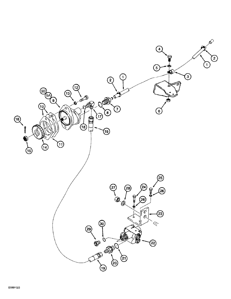 Схема запчастей Case 621B - (7-09) - MAIN BRAKE HYDRAULIC CIRCUIT, RESERVOIR TO PUMP TO ACCUMULATOR VALVE, P.I.N. JEE0053350 AND AFTER (07) - BRAKES