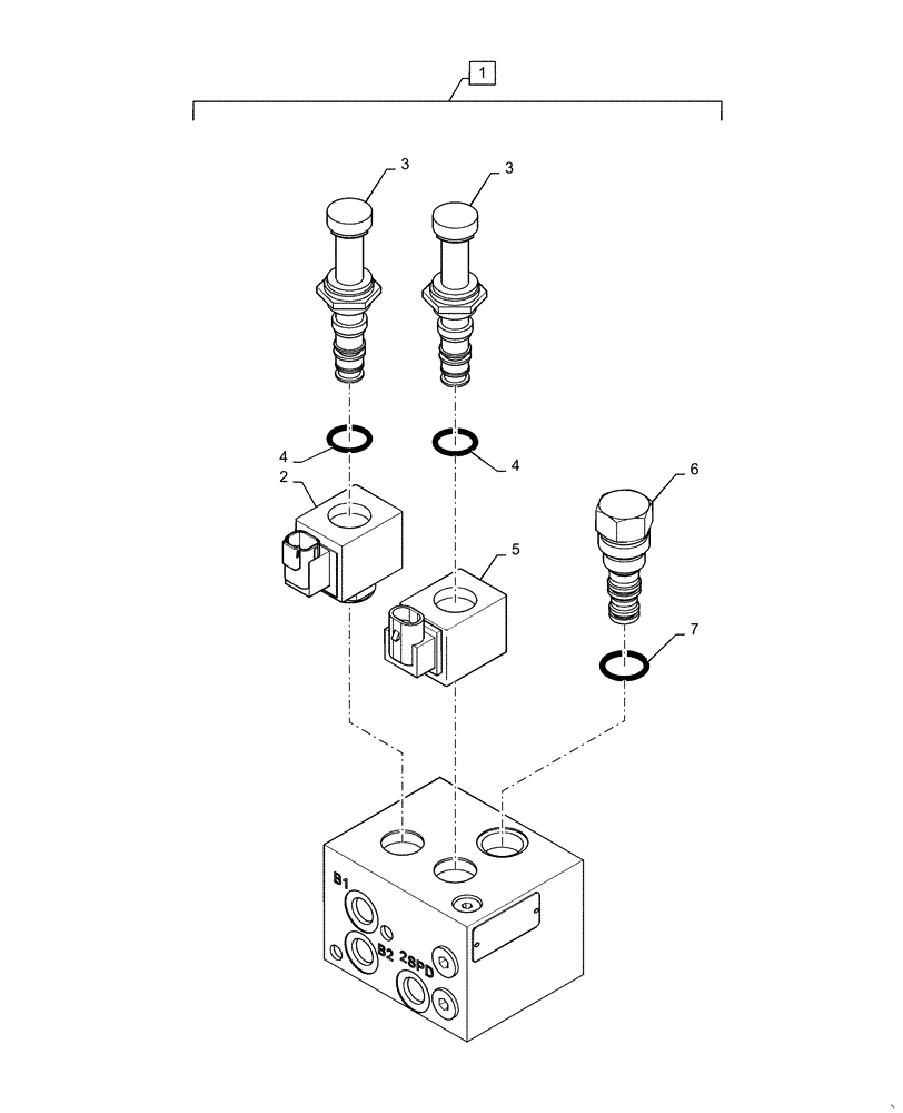 Схема запчастей Case SV280 - (35.353.AC[02]) - BRAKE VALVE, 2-SPEED (35) - HYDRAULIC SYSTEMS