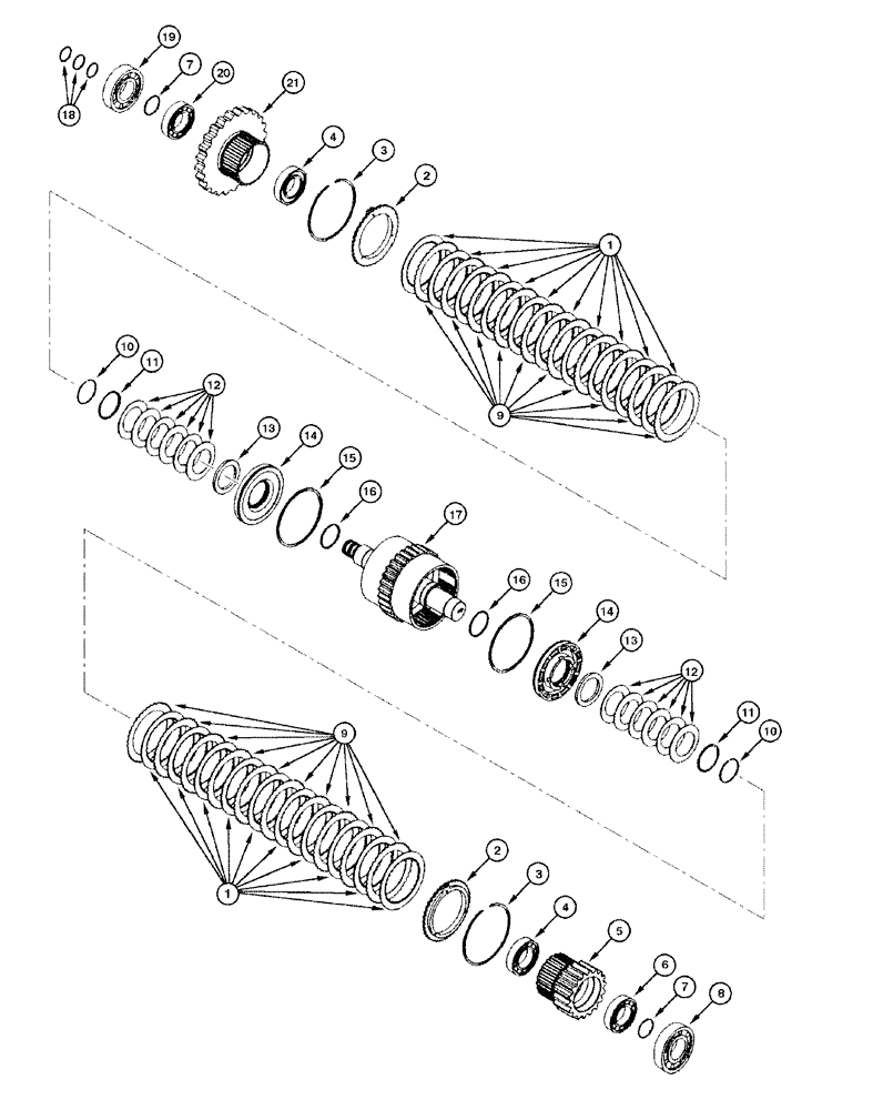 Схема запчастей Case 865 DHP - (6-022) - TRANSMISSION - 4TH SPEED AXLE (06) - POWER TRAIN