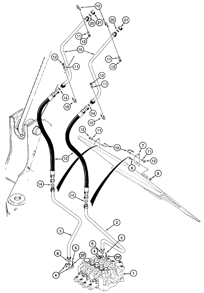 Схема запчастей Case 921C - (08-13) - HYDRAULICS - LOADER AUXILIARY (08) - HYDRAULICS