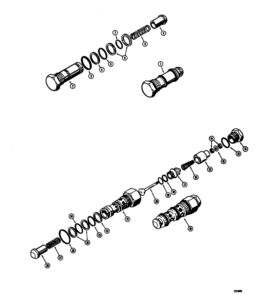 Схема запчастей Case W26B - (458) - L52924 AND L52925 LOADER CONTROL VALVES L35459 CHECK VALVE (08) - HYDRAULICS