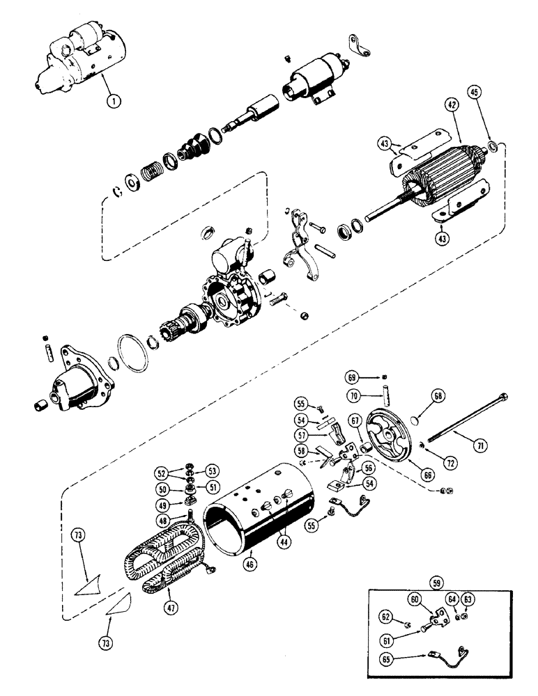 Схема запчастей Case W8C - (056) - A20633 STARTER, (377) SPARK IGNITION ENGINE (04) - ELECTRICAL SYSTEMS