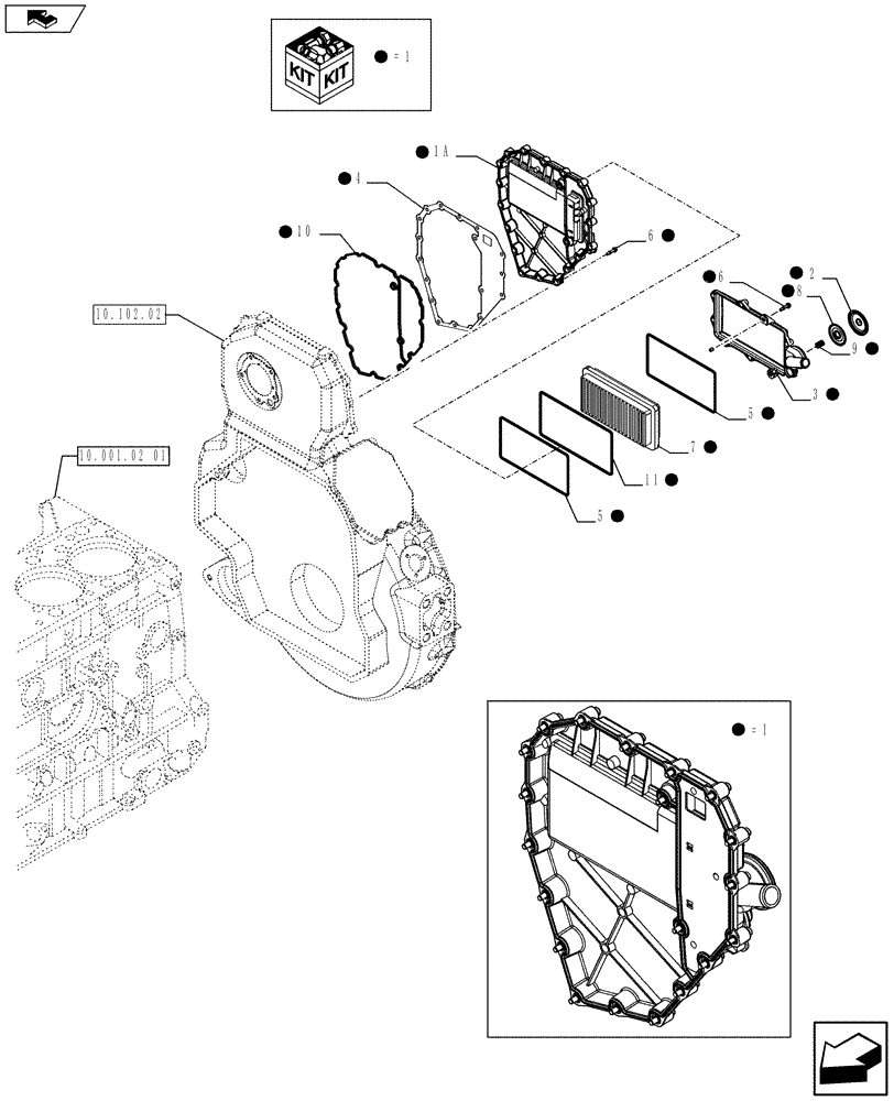 Схема запчастей Case F3AE0684S E914 - (10.101.03) - ENGINE BREATHERS (10) - ENGINE