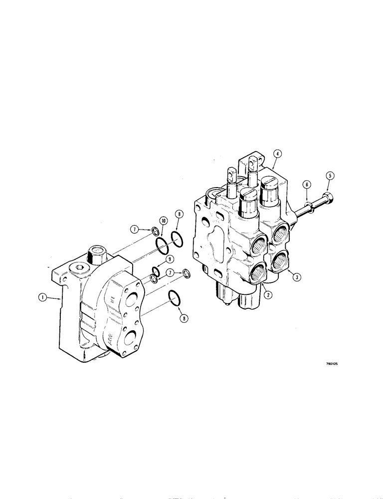 Схема запчастей Case 1150B - (332[1]) - R40905 TWO SPOOL VALVE DOZER MODEL (07) - HYDRAULIC SYSTEM