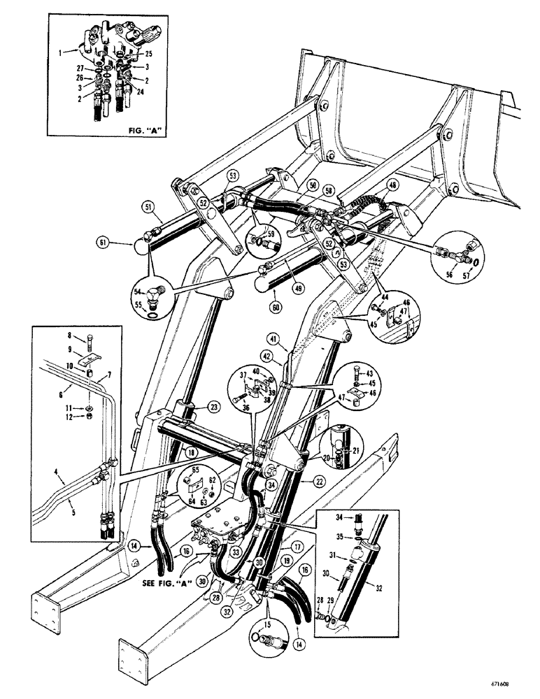 Схема запчастей Case 33 - (040) - LOADER LIFT TILT AND HYDRA-LEVELING HYDRAULICS 