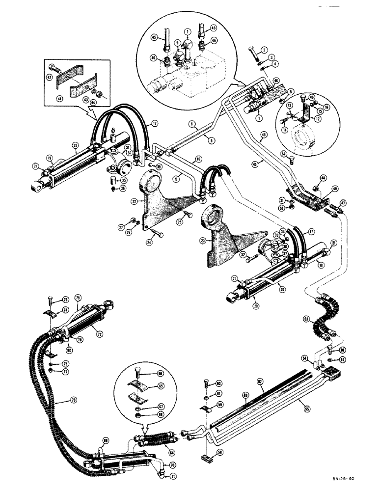 Схема запчастей Case 310D - (152) - HYDRAULIC ANGLING DOZER HYDRAULICS, LIFT CYLINDER HYDRAULICS (07) - HYDRAULIC SYSTEM