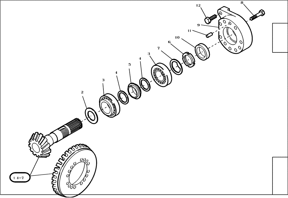 Схема запчастей Case 221E - (16.600[2988308000]) - FRONT AXLE DIFFERENTIAL (25) - FRONT AXLE SYSTEM