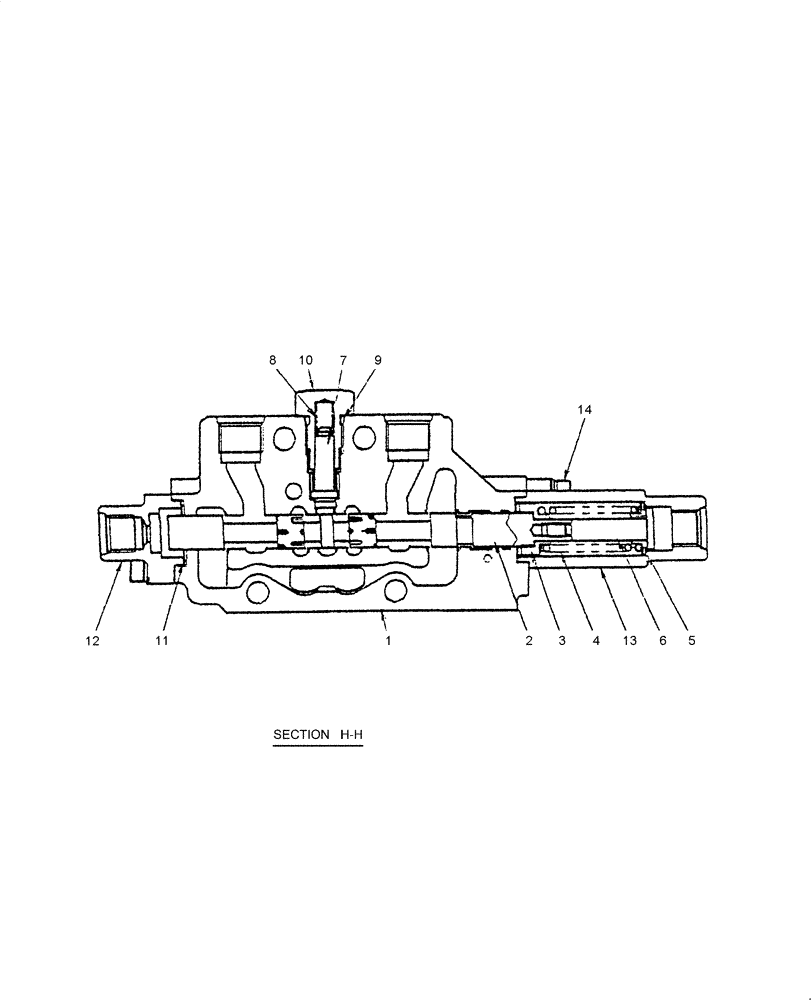 Схема запчастей Case CX36B - (HC008-01[1]) - HYDRAULIC CONTROL VALVE - COMPONENTS (PROPELLING R/H) (35) - HYDRAULIC SYSTEMS