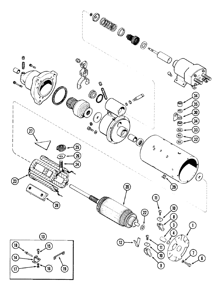 Схема запчастей Case W14 - (116) - L79906 STARTER (04) - ELECTRICAL SYSTEMS