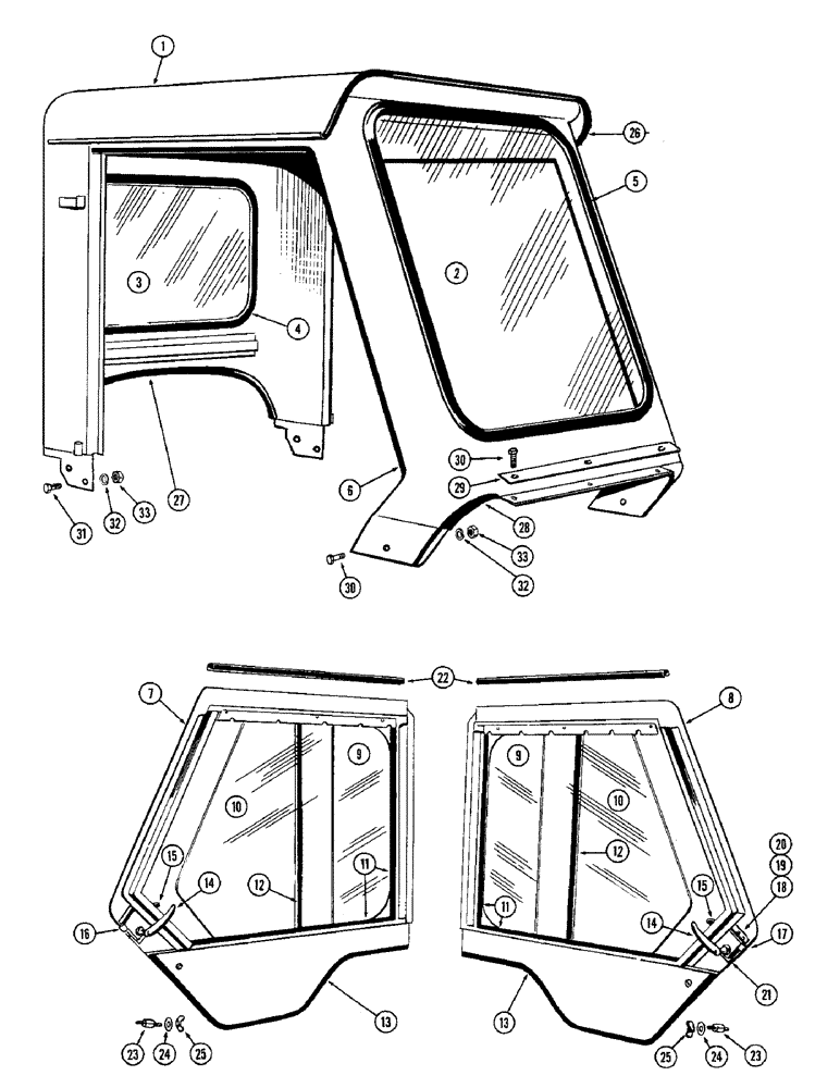 Схема запчастей Case W10 - (150) - OPERATORS CAB (09) - CHASSIS