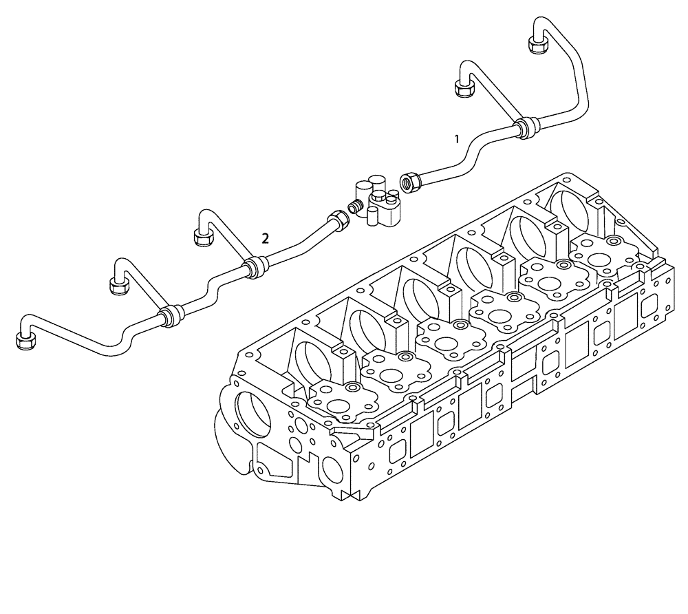 Схема запчастей Case 330B - (01A00000270[001]) - TUBING INSTAL (87521003) (01) - ENGINE