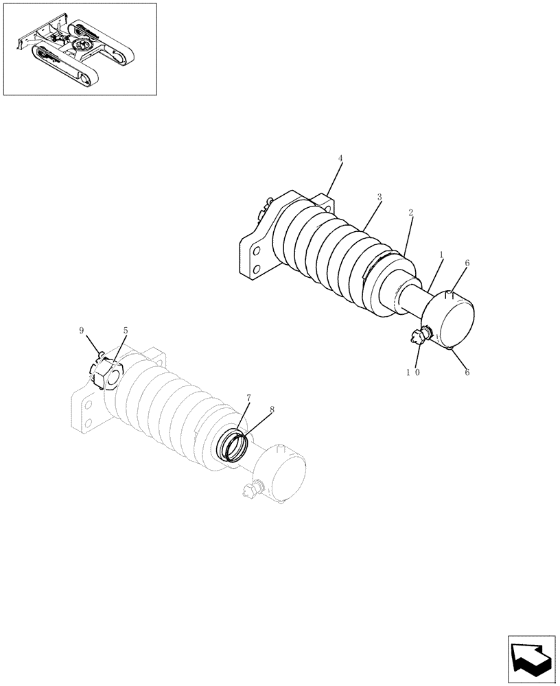 Схема запчастей Case CX22B - (360-01[1]) - IDLER ADJUSTER - IDLER REGULATION (48) - TRACKS & TRACK SUSPENSION