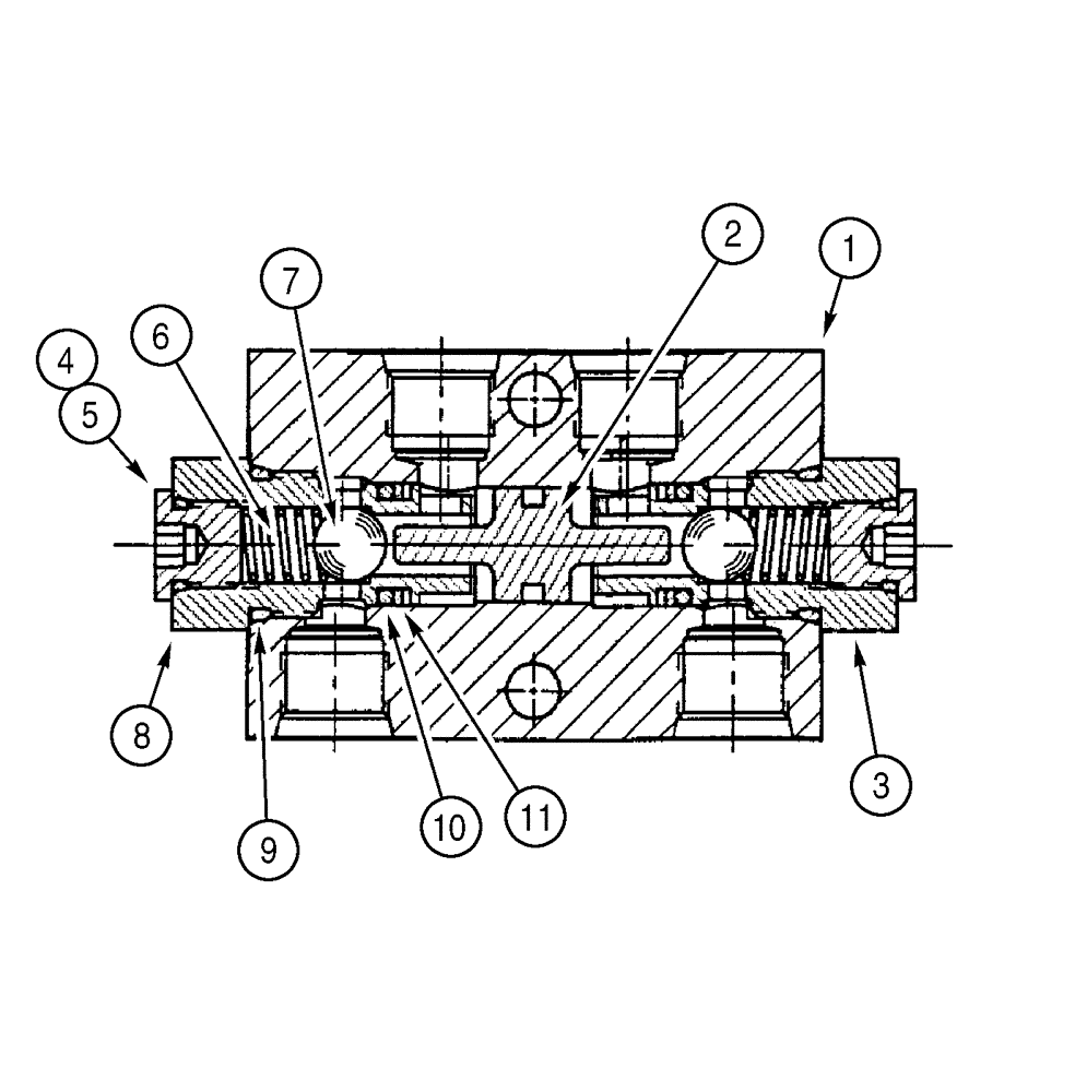 Схема запчастей Case 6030 - (08-10) - VALVE, LOCK (08) - HYDRAULICS