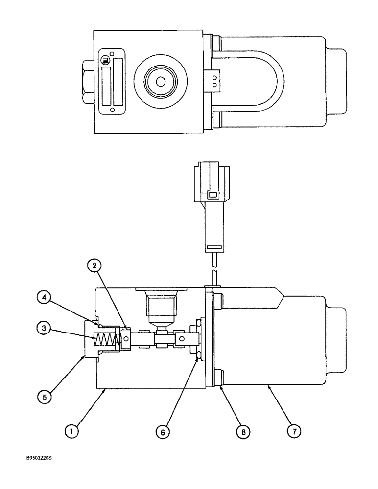 Схема запчастей Case 9060B - (8-204) - SOLENOID VALVE (08) - HYDRAULICS