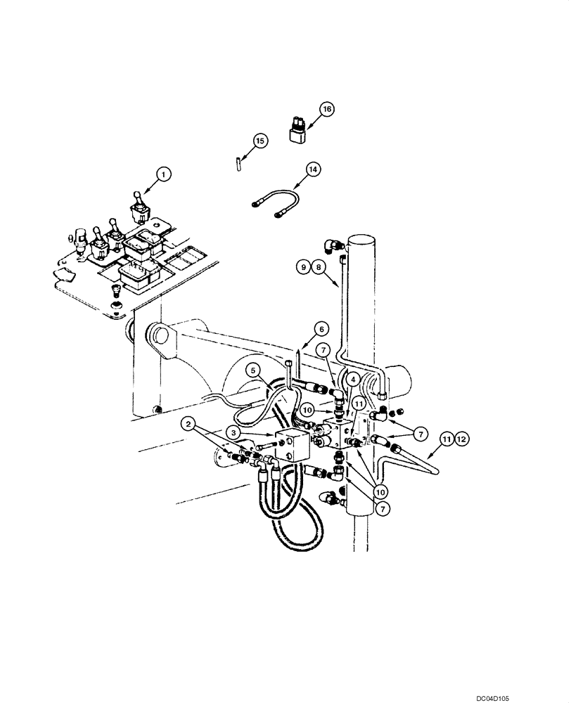 Схема запчастей Case 885 - (08.17[00]) - BLADE HYDRAULIC CIRCUIT - FLOAT (08) - HYDRAULICS