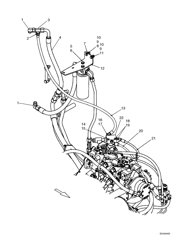 Схема запчастей Case 410 - (06-02) - HYDROSTATICS - LOAD MANAGEMENT SYSTEM (06) - POWER TRAIN