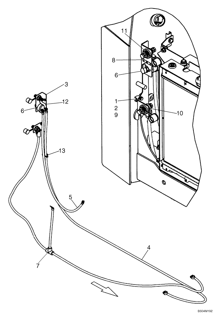 Схема запчастей Case 420 - (04-14) - DISCONNECT SWITCH - REMOTE JUMP START (04) - ELECTRICAL SYSTEMS