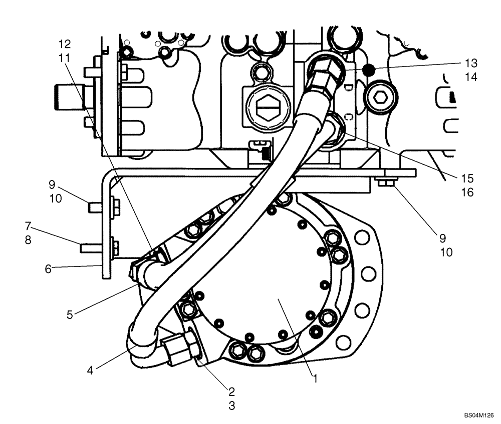 Схема запчастей Case 440 - (06-02C) - MOTOR - MOUNTING (440) (06) - POWER TRAIN