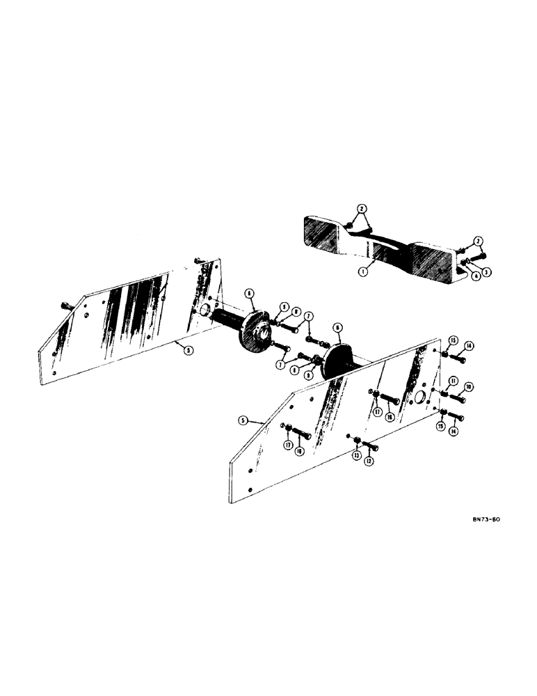 Схема запчастей Case 320 - (076) - SIDE PLATE, PIVOT BAR, AND DRAWBAR GUIDE (04) - UNDERCARRIAGE