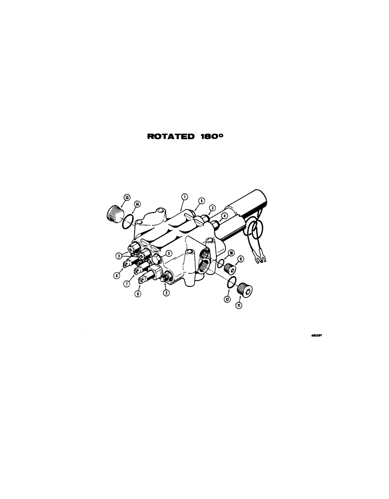 Схема запчастей Case 450 - (304[1]) - D44216 LOADER CONTROL VALVE (3 SPOOL) USED ON MODELS WITH RETURN TO DIG FEATURE (07) - HYDRAULIC SYSTEM