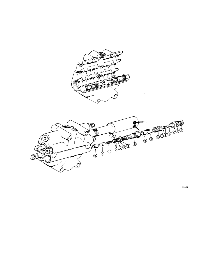 Схема запчастей Case 450 - (331A[1]) - SECONDARY RELIEF VALVE USED ON MODELS WITH LOGGING ATTACHMENT (07) - HYDRAULIC SYSTEM