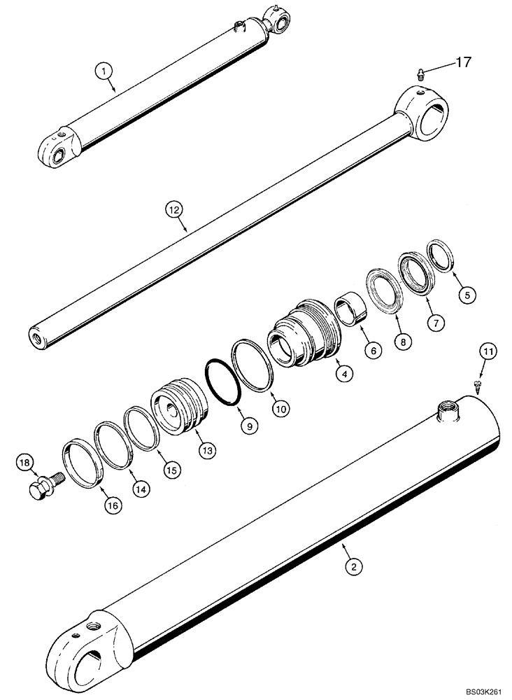 Схема запчастей Case 570MXT - (08-25) - CYLINDER ASSY - LOADER LIFT (08) - HYDRAULICS