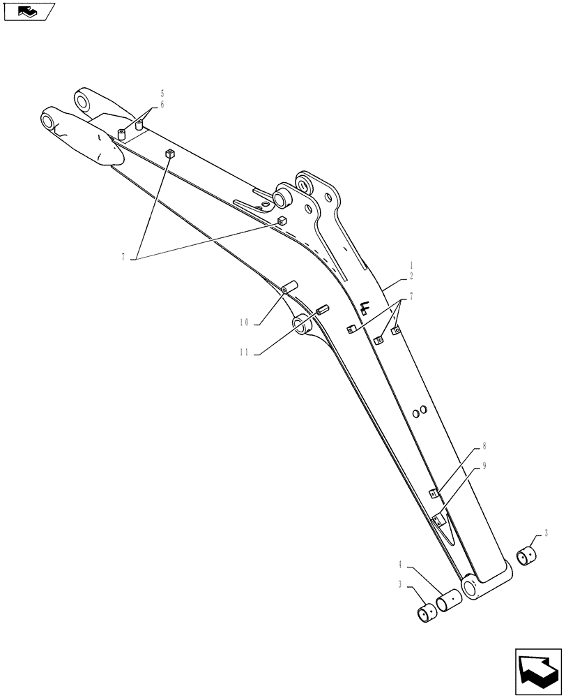 Схема запчастей Case CX27B ASN - (39.105.01) - BOOM, HOE 2.15M (84) - BOOMS, DIPPERS & BUCKETS