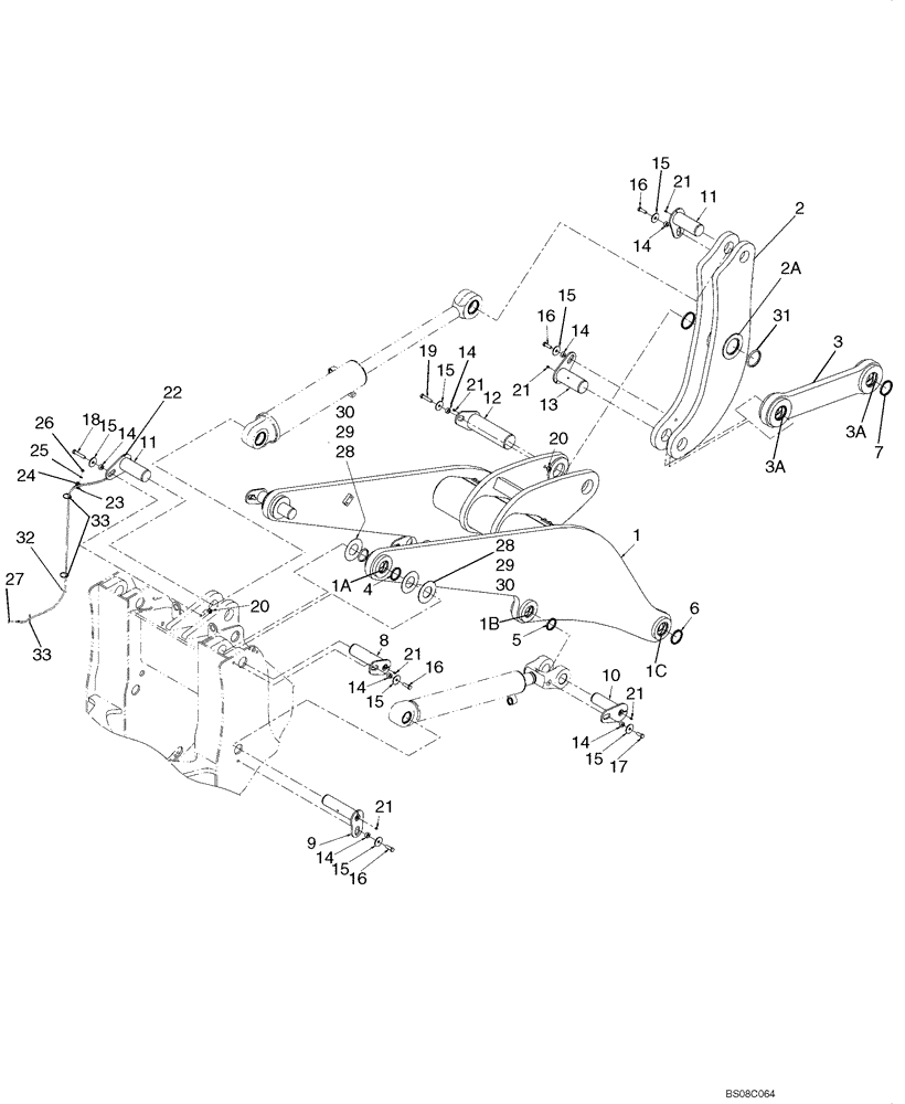 Схема запчастей Case 721E - (09-07) - FRAME - LOADER LIFT (XR LOADER) (09) - CHASSIS