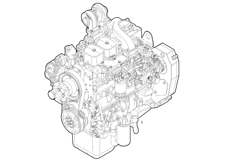 Схема запчастей Case F4GE9454K J604 - (0002.158) - COMPLETE ENGINE 