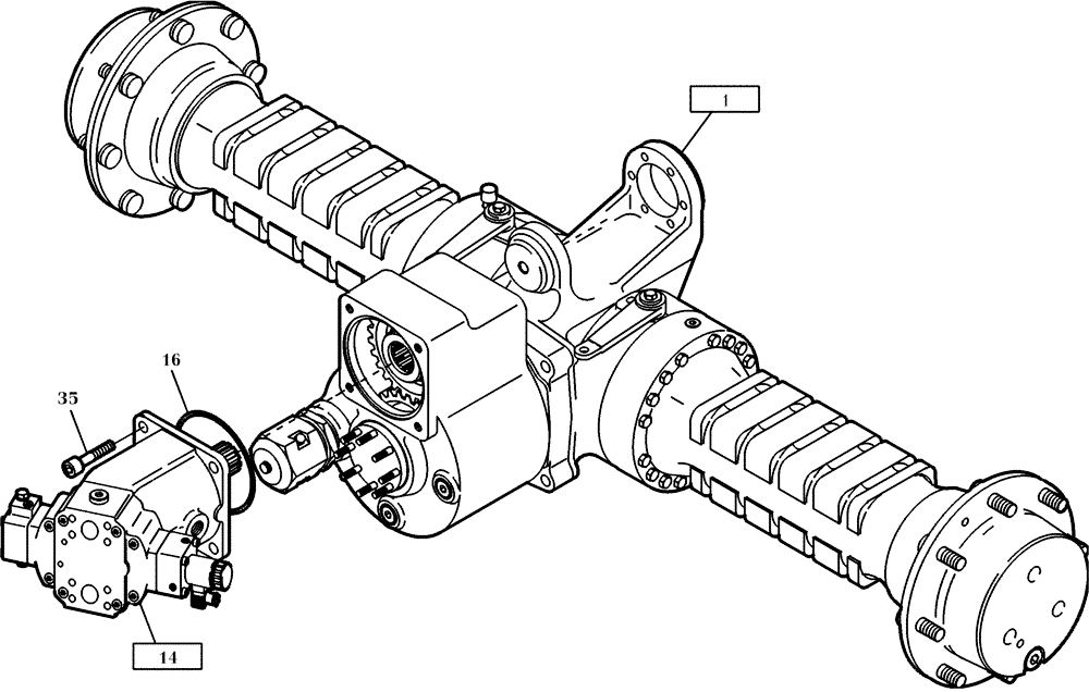 Схема запчастей Case 221D - (02.212[001]) - REAR AXLE FAST GEAR (OPTION) (S/N 581101-UP) (27) - REAR AXLE SYSTEM