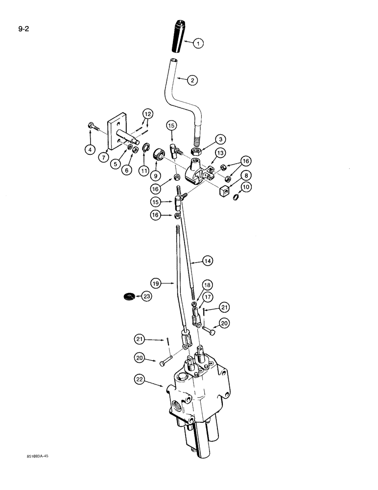 Схема запчастей Case 780D - (9-002) - LOADER CONTROLS - LIFT AND BUCKET SPOOLS (09) - CHASSIS/ATTACHMENTS