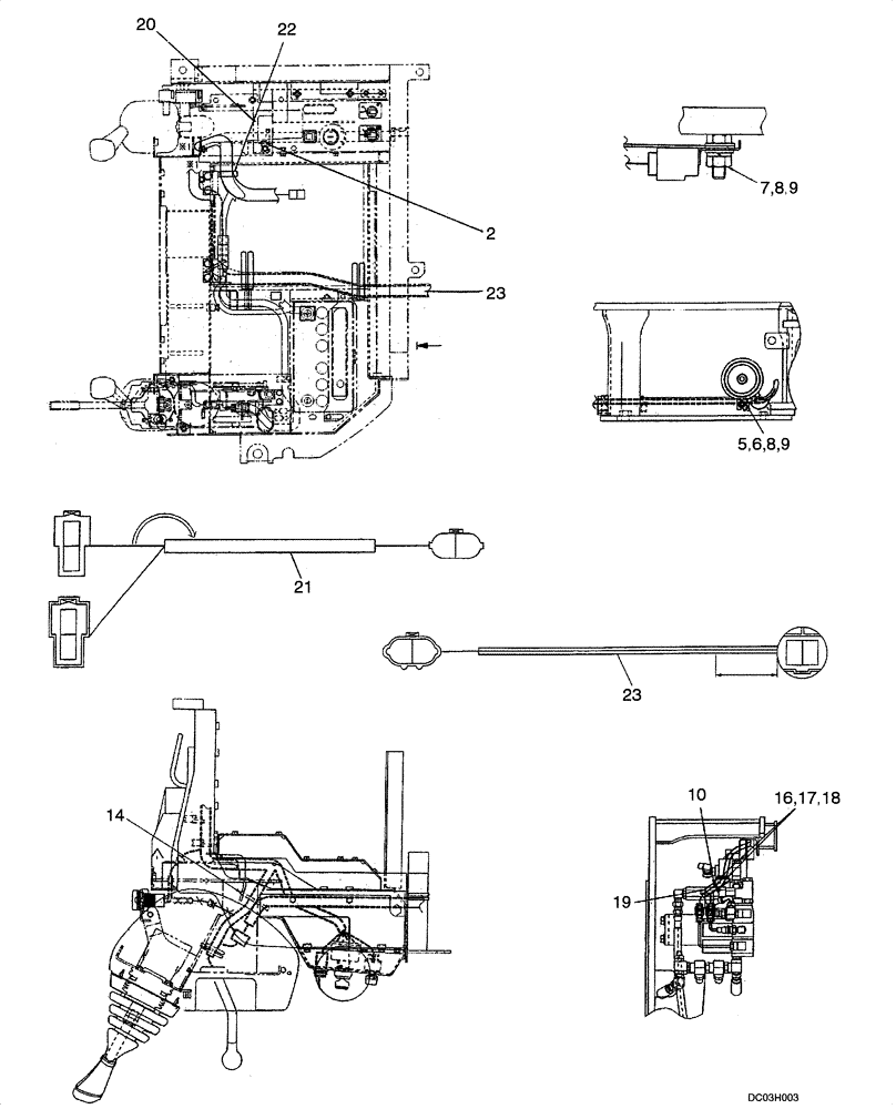 Схема запчастей Case CX25 - (04-08[00]) - HARNESS, MAIN - CHASSIS, UPPERSTRUCTURE - CAB (04) - ELECTRICAL SYSTEMS