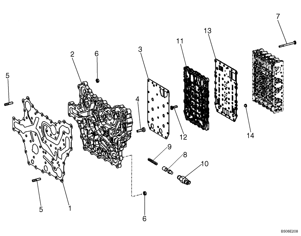 Схема запчастей Case 921F - (21.100.05) - TRANSMISSION, VALVE PLATES (21) - TRANSMISSION