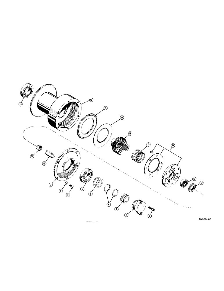 Схема запчастей Case 420 - (178) - C-12 WINCH CABLE DRUM AND CLUTCH (05) - UPPERSTRUCTURE CHASSIS