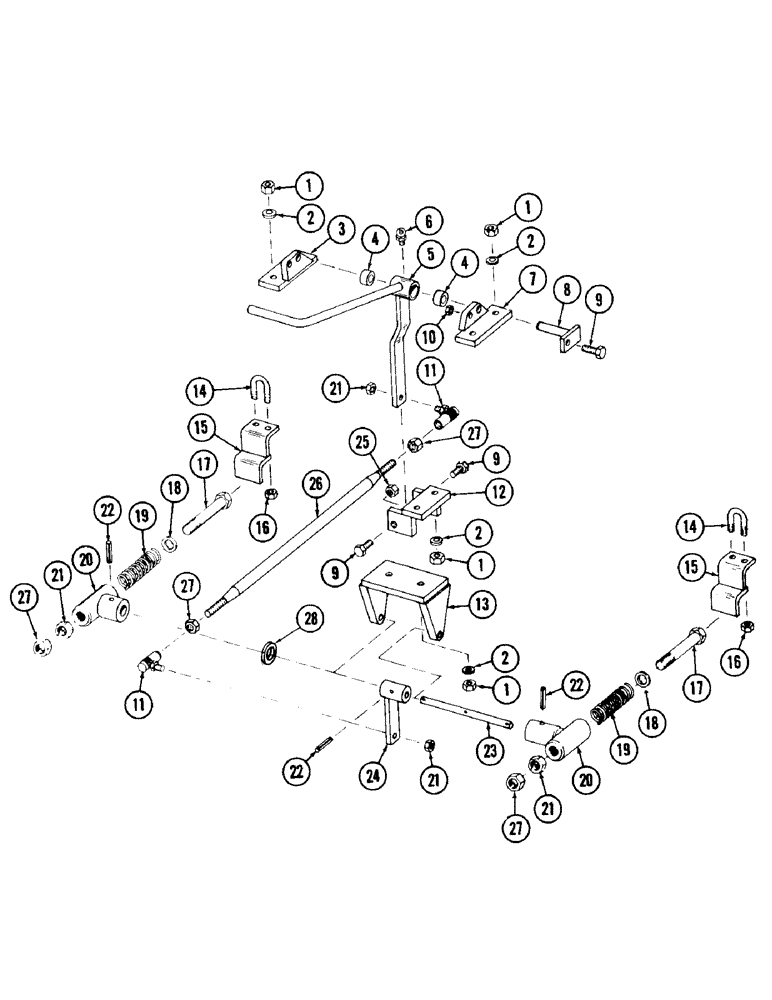 Схема запчастей Case 980 - (166) - CRAWLER DETENT CONTROL AND LINKAGE (05) - UPPERSTRUCTURE CHASSIS