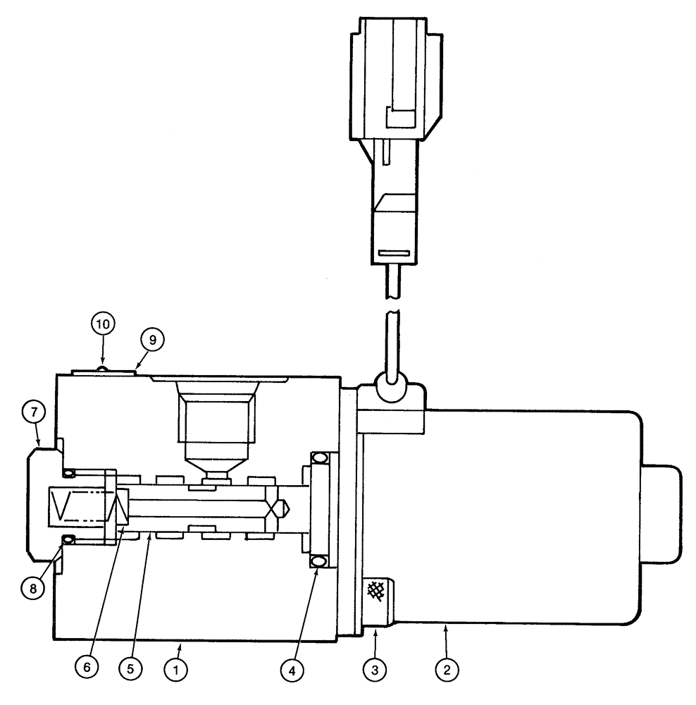 Схема запчастей Case 9050B - (8-142) - FREE SWING SOLENOID VALVE (08) - HYDRAULICS