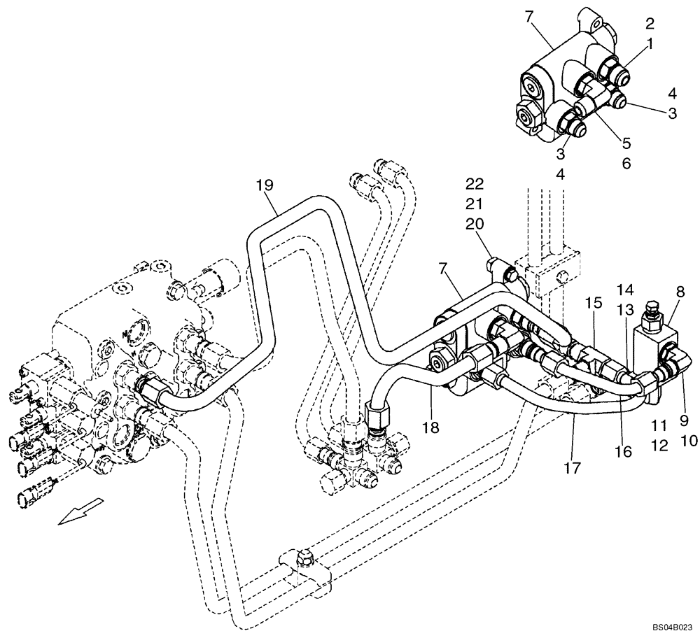 Схема запчастей Case 435 - (08-03) - HYDRAULICS - SELF-LEVELING (08) - HYDRAULICS