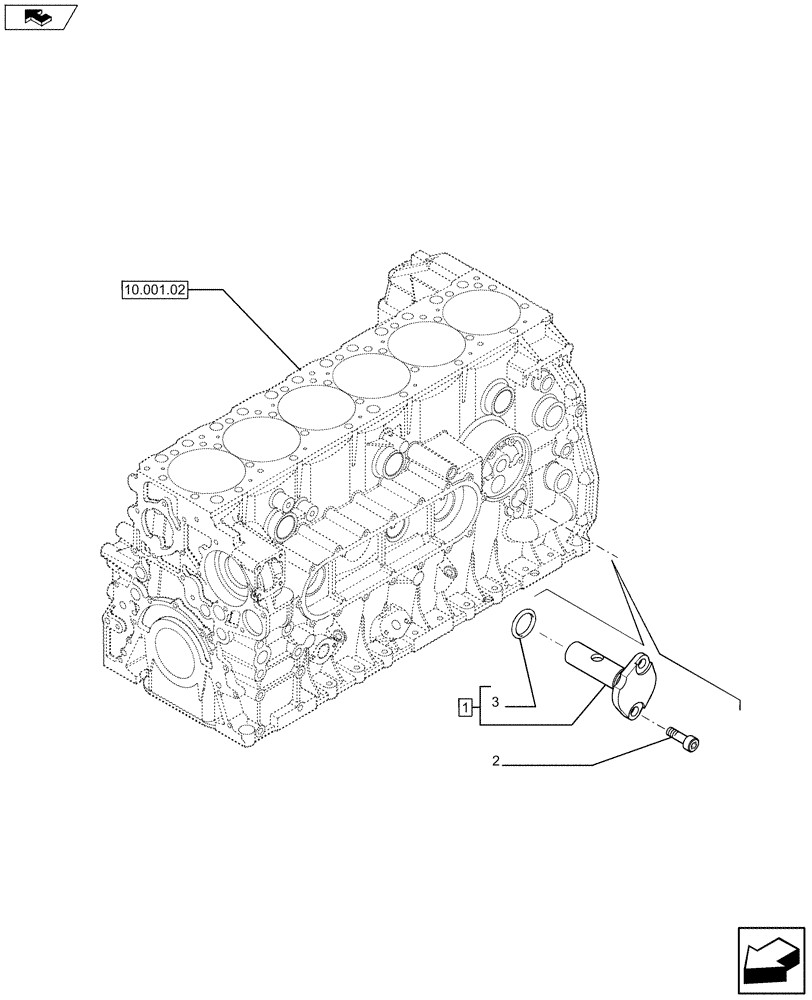 Схема запчастей Case F2CFE614A A013 - (10.304.05) - OIL PRESSURE REGULATION VALVE (504191874) (01) - ENGINE