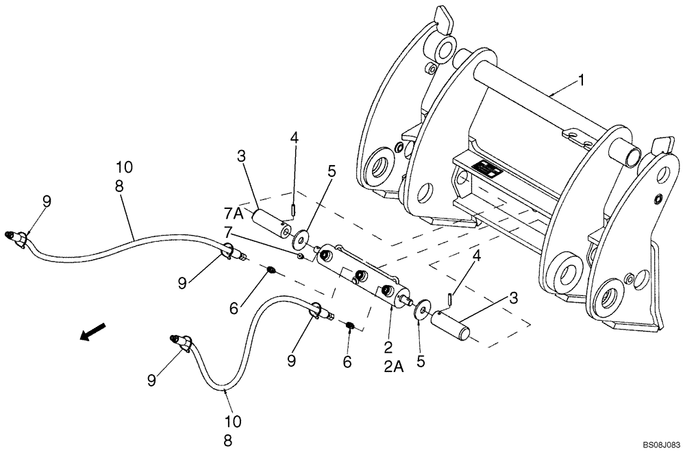 Схема запчастей Case 721E - (09-19) - COUPLER, HYDRAULIC - XT - CNH (09) - CHASSIS