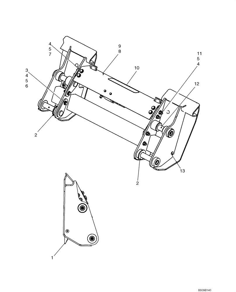 Схема запчастей Case 410 - (08-11A) - HYDRAULICS - COUPLER SYSTEM (08) - HYDRAULICS